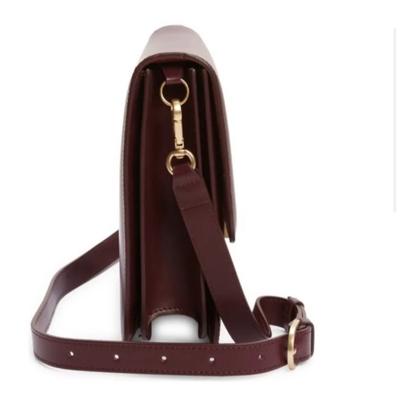 FRAME Le Signature Leather Mini Bag in Oxblood Maroon - Picture 2 of 11